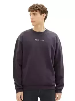 Джинсовая толстовка TOM TAILOR со значком-логотипом Tom Tailor Denim, серый