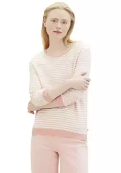 Джинсовая толстовка TOM TAILOR в полоску Tom Tailor Denim, цвет Rose White Structure Stripe