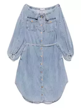 Джинсовая туника миди ZIMMERMANN, синий