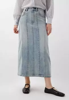 Джинсовая юбка A-line skirt Scalpers, светло-голубой