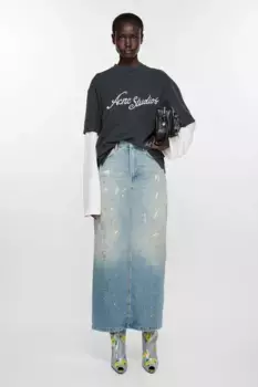 Джинсовая юбка Acne Studios, голубой