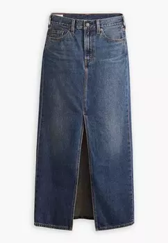 Джинсовая юбка ANKLE COLUMN SKIRT Levi's, темно-синий