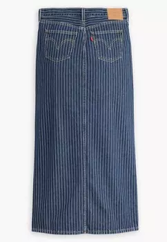 Джинсовая юбка ANKLE COLUMN SKIRT Levi's, темно-синий деним