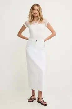 Джинсовая юбка Answear Lab, белый