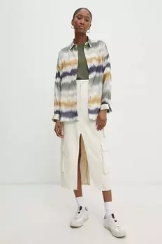 Джинсовая юбка Answear Lab, белый