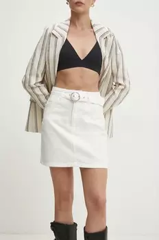 Джинсовая юбка Answear Lab, белый