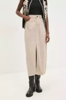 Джинсовая юбка Answear Lab, бежевый
