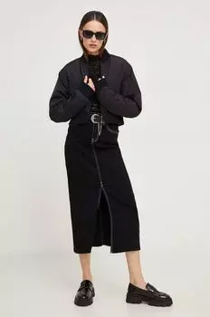 Джинсовая юбка Answear Lab, черный