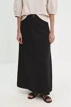 Джинсовая юбка Answear Lab, черный