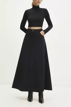 Джинсовая юбка Answear Lab, черный