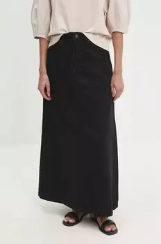 Джинсовая юбка Answear Lab, черный