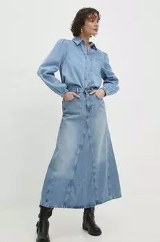 Джинсовая юбка Answear Lab, синий