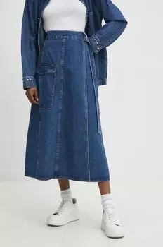 Джинсовая юбка Answear Lab, синий