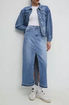 Джинсовая юбка Answear Lab, синий