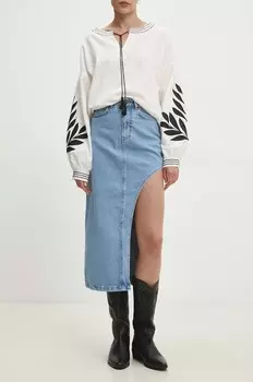 Джинсовая юбка Answear Lab, синий