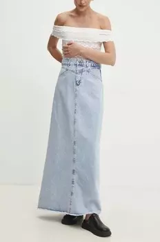 Джинсовая юбка Answear Lab, синий