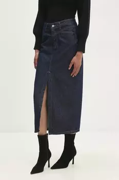 Джинсовая юбка Answear Lab, темно-синий