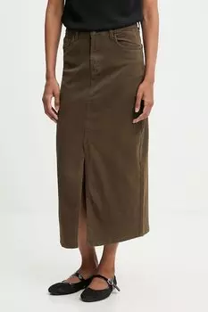 Джинсовая юбка Answear.Lab, зеленый