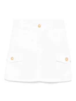 Джинсовая юбка Balmain Kids, белый