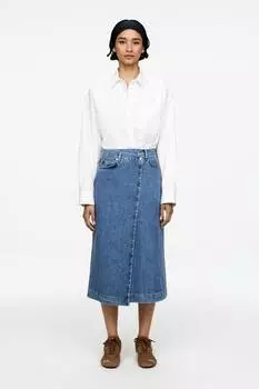 Джинсовая юбка-бандаж Arket, синий