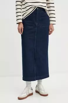 Джинсовая юбка Barbour, темно-синий