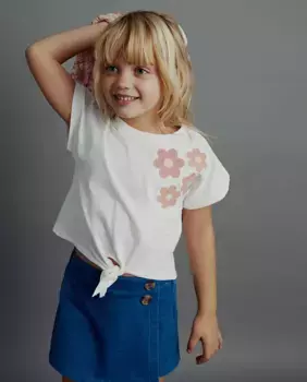 Джинсовая юбка-брюки Sfera, синий