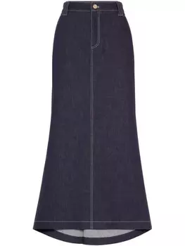 Джинсовая юбка Brunello Cucinelli, синий