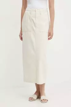 Джинсовая юбка Calvin Klein Jeans, бежевый