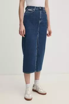 Джинсовая юбка Calvin Klein Jeans, темно-синий