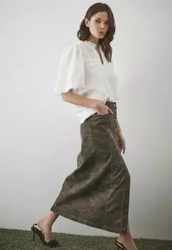 Джинсовая юбка CAMOUCC DENIM SKIRT - Pencil skirt Co'couture, коричневый