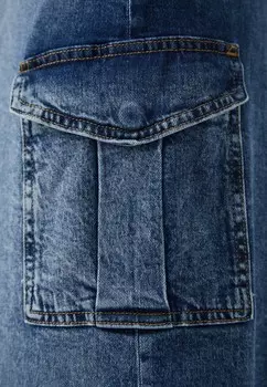 Джинсовая юбка CARGO SKIRT LENNON GAP, синий деним