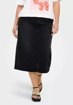 Джинсовая юбка CARROSE ONLY Carmakoma, цвет Washed Black