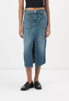 Джинсовая юбка CLAIRE MIDI SKIRT UTILITY Tommy Jeans, цвет Denim Medium