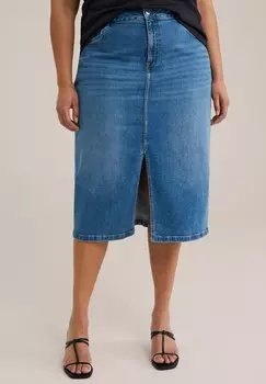 Джинсовая юбка CURVE - Pencil skirt WE Fashion, темно-синий