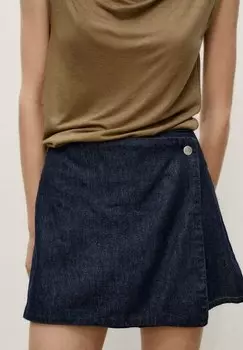 Джинсовая юбка Denim shorts Mango, синий