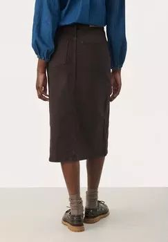 Джинсовая юбка DILINE SK Part Two, темно-коричневый