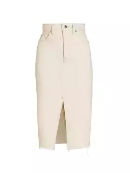 Джинсовая юбка длиной до колена Breves Veronica Beard, экрю