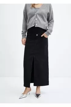 Джинсовая юбка для беременных Mango, черный