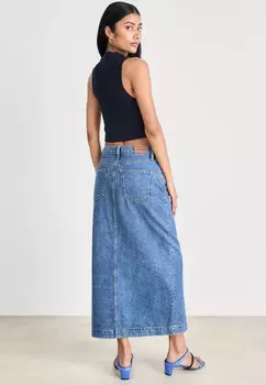 Джинсовая юбка ELLA SKIRT Barbour, синий