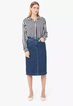 Джинсовая юбка FASHION ELEGANT MODERN ROCK JLUCIA Caroll, каменно-синий деним