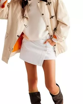 Джинсовая юбка Free People We The Free Wynne, белый