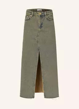 Джинсовая юбка GANNI, цвет 886 Shitake