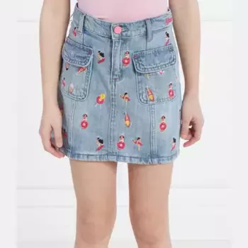 Джинсовая юбка Guess, синий