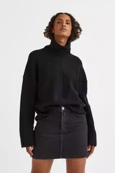 Джинсовая юбка H&amp;M, черный