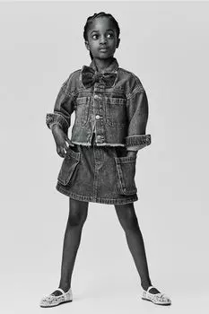 Джинсовая юбка H&M, синий