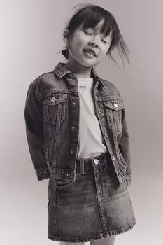 Джинсовая юбка H&M, синий