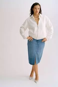 Джинсовая юбка H&M, синий