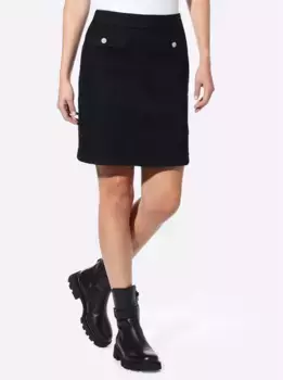 Джинсовая юбка Heine, черный