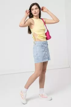 Джинсовая юбка Izzie с пуговицами Tommy Jeans, синий