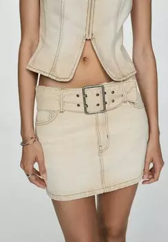 Джинсовая юбка JAMIE Mango, песочный